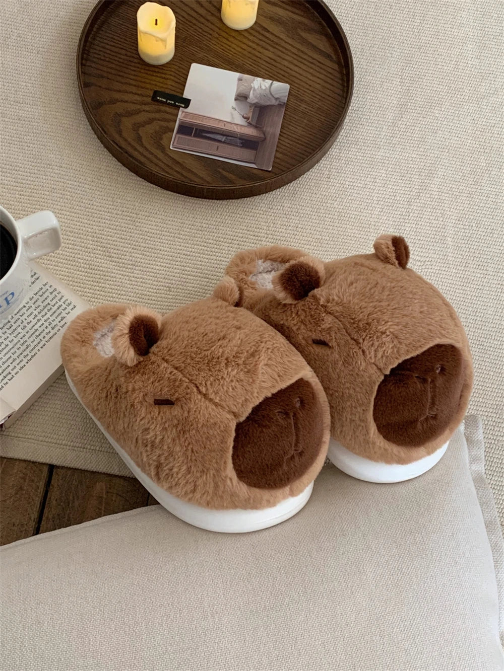 Big Capybara Soft Slippers
