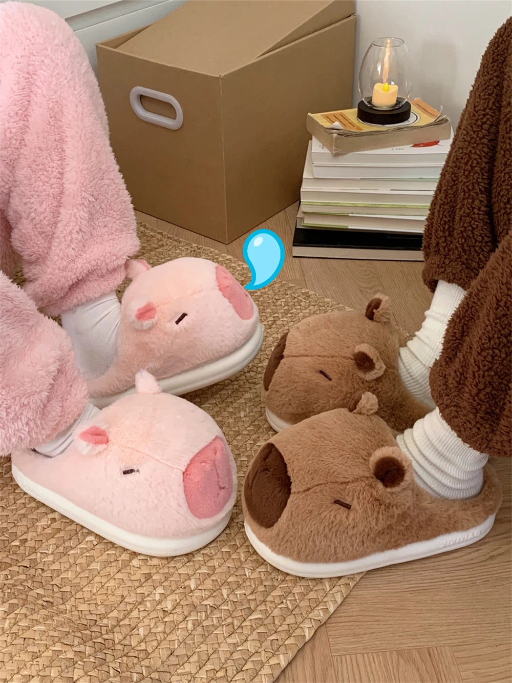 Big Capybara Soft Slippers