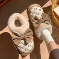 Bowknot Ankle Soft Slippers