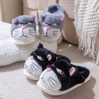 Mean Cat Fluffy Slippers