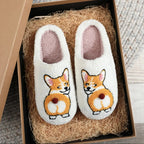 Corgi Butt Soft Slippers