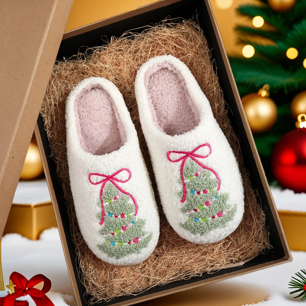 Christmas Tree Soft Slippers