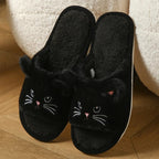 Cat Face Fluffy Slippers