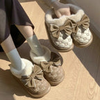 Bowknot Ankle Soft Slippers