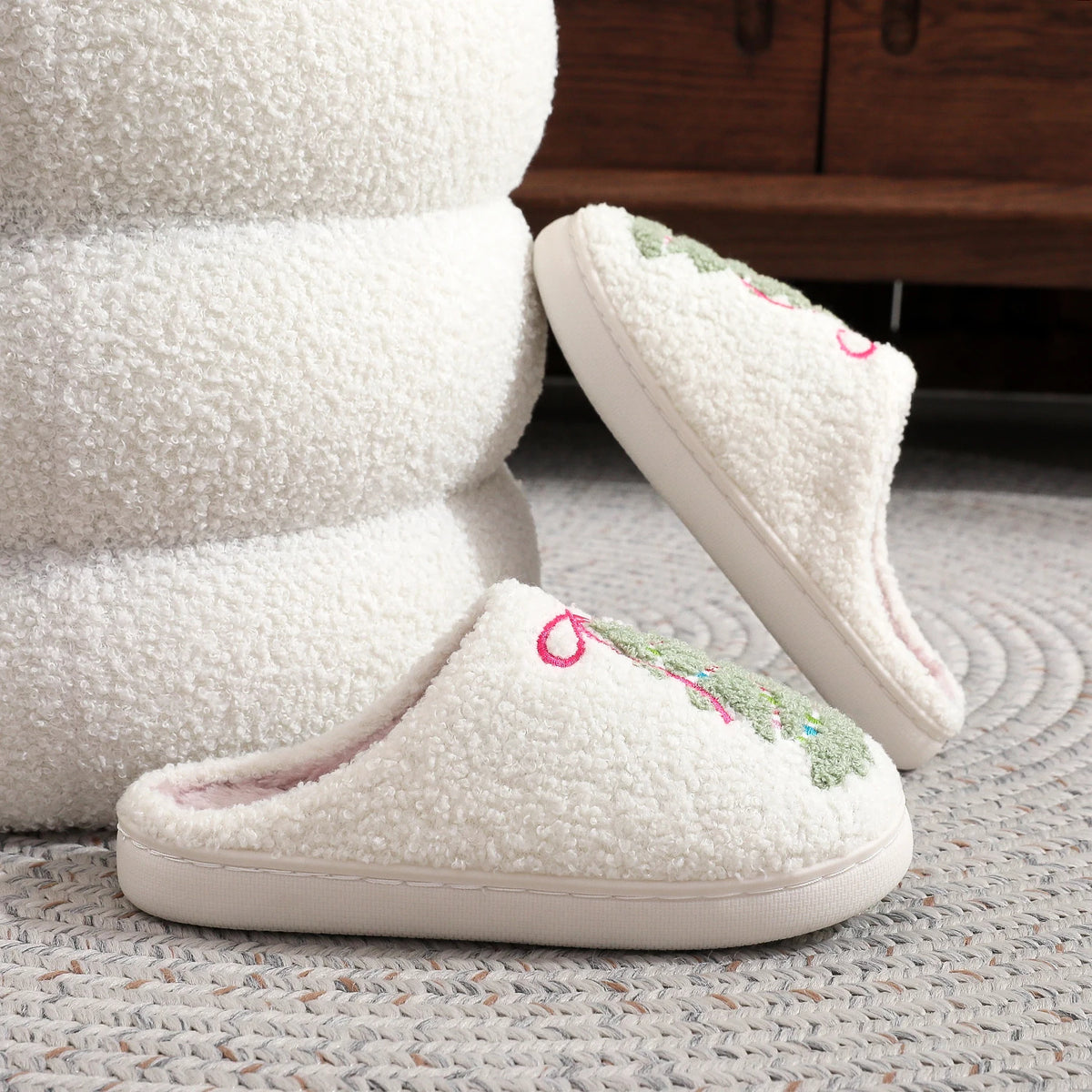 Christmas Tree Soft Slippers