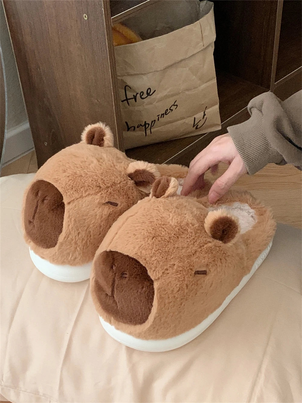 Big Capybara Soft Slippers