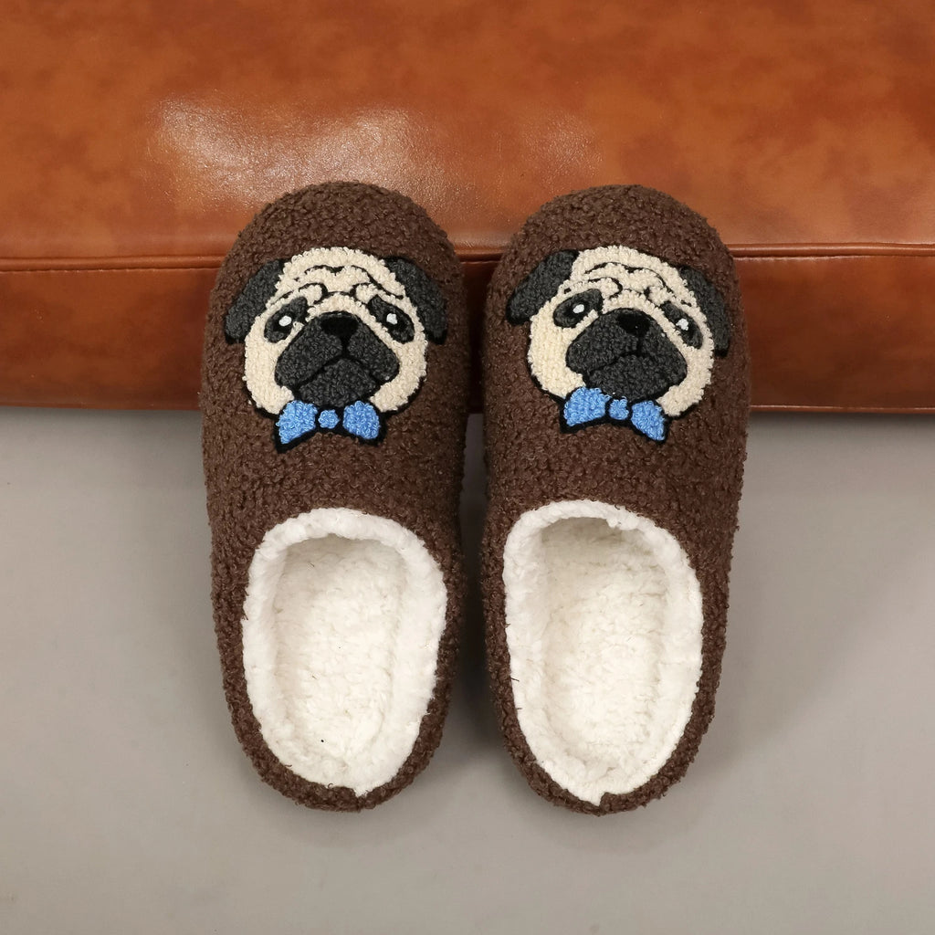 Pug Face Soft Slippers