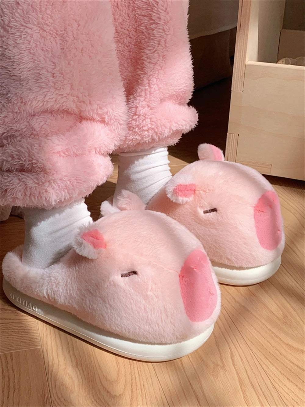Big Capybara Soft Slippers