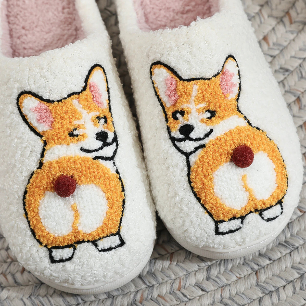 Corgi Butt Soft Slippers