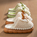 Bowknot Slip On Soft Slippers