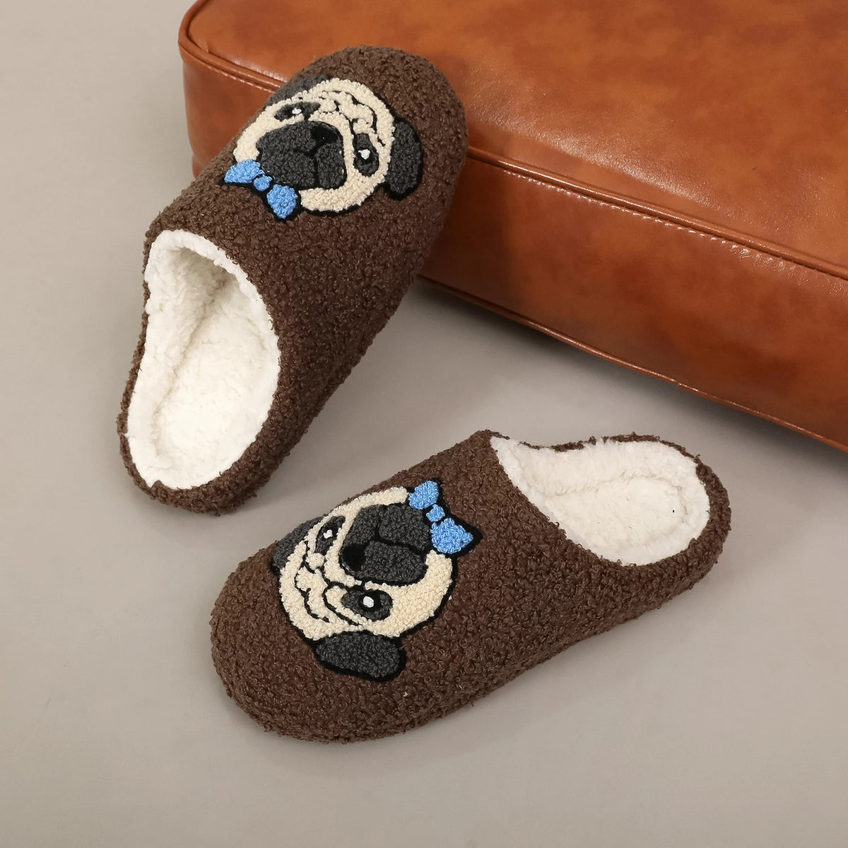 Pug Face Soft Slippers