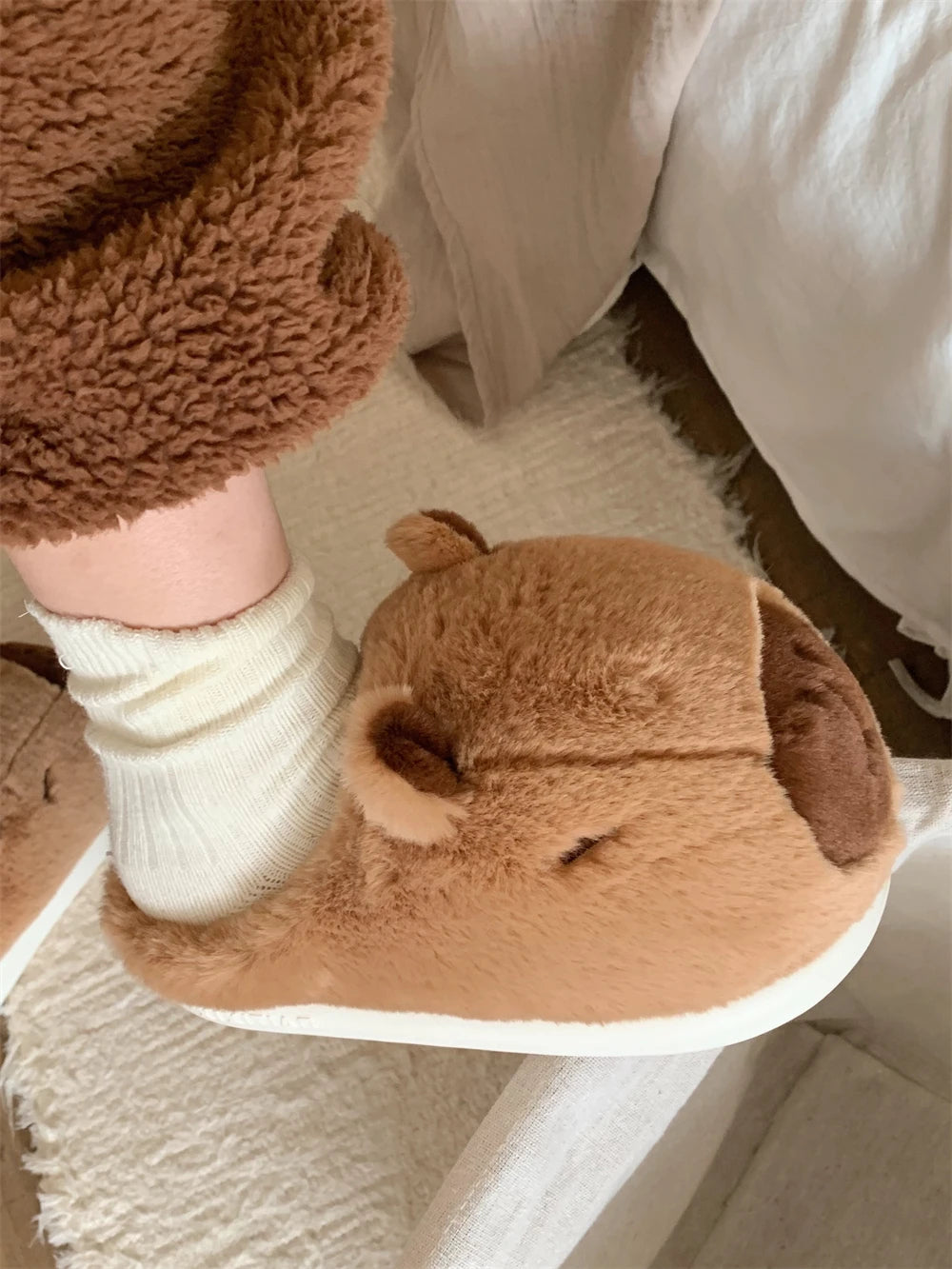 Big Capybara Soft Slippers