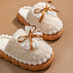 Bowknot Slip On Soft Slippers