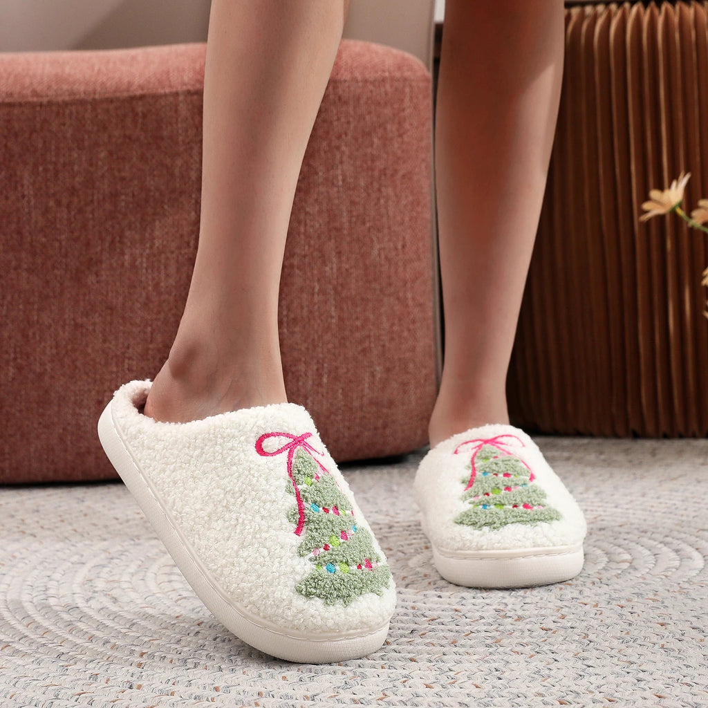 Christmas Tree Soft Slippers