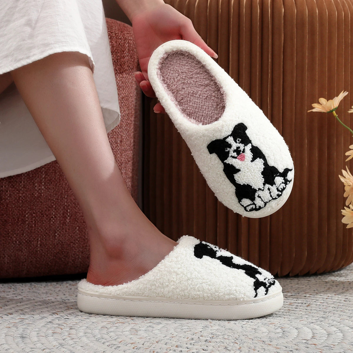 Border Collie Soft Slippers