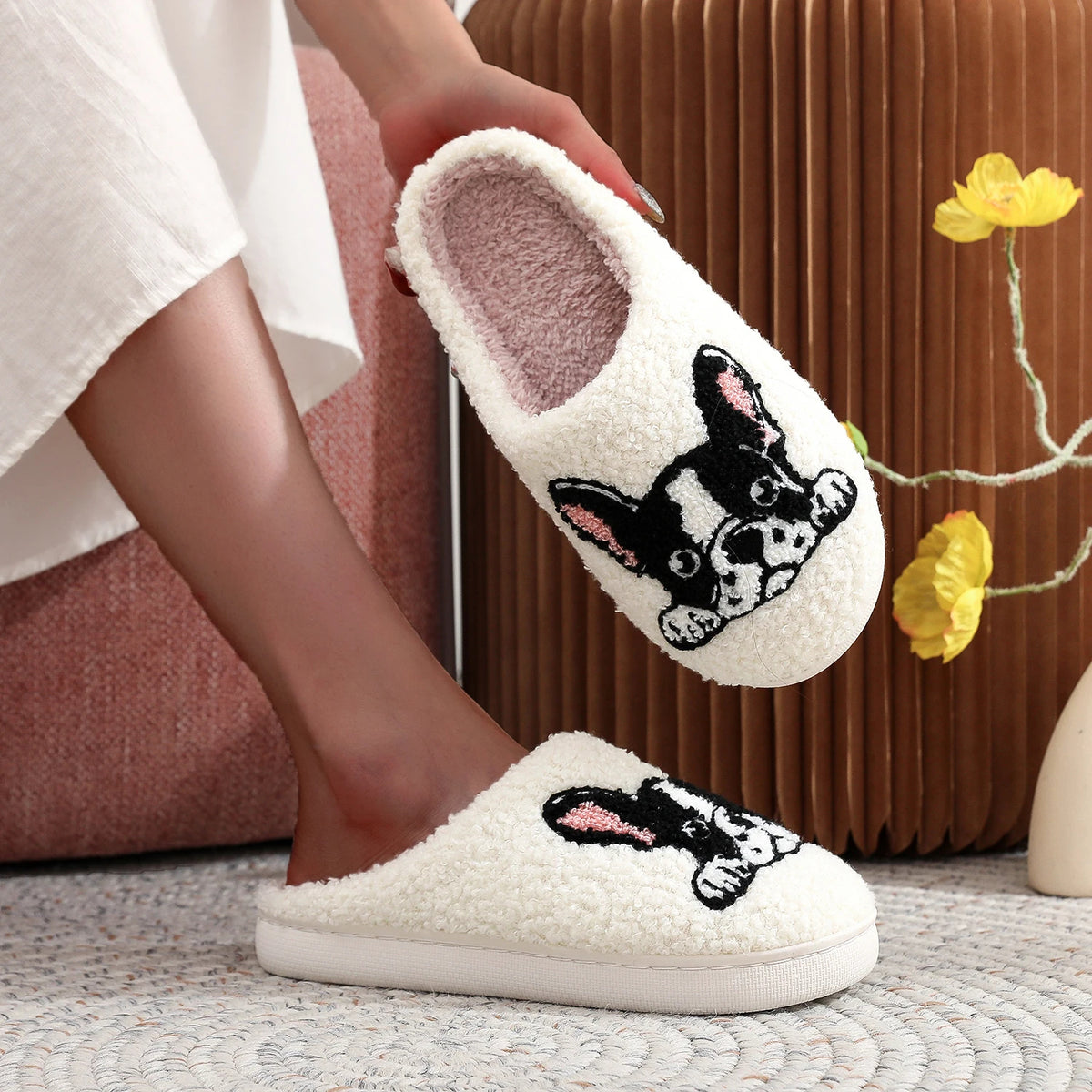 French Bulldog Soft Slippers