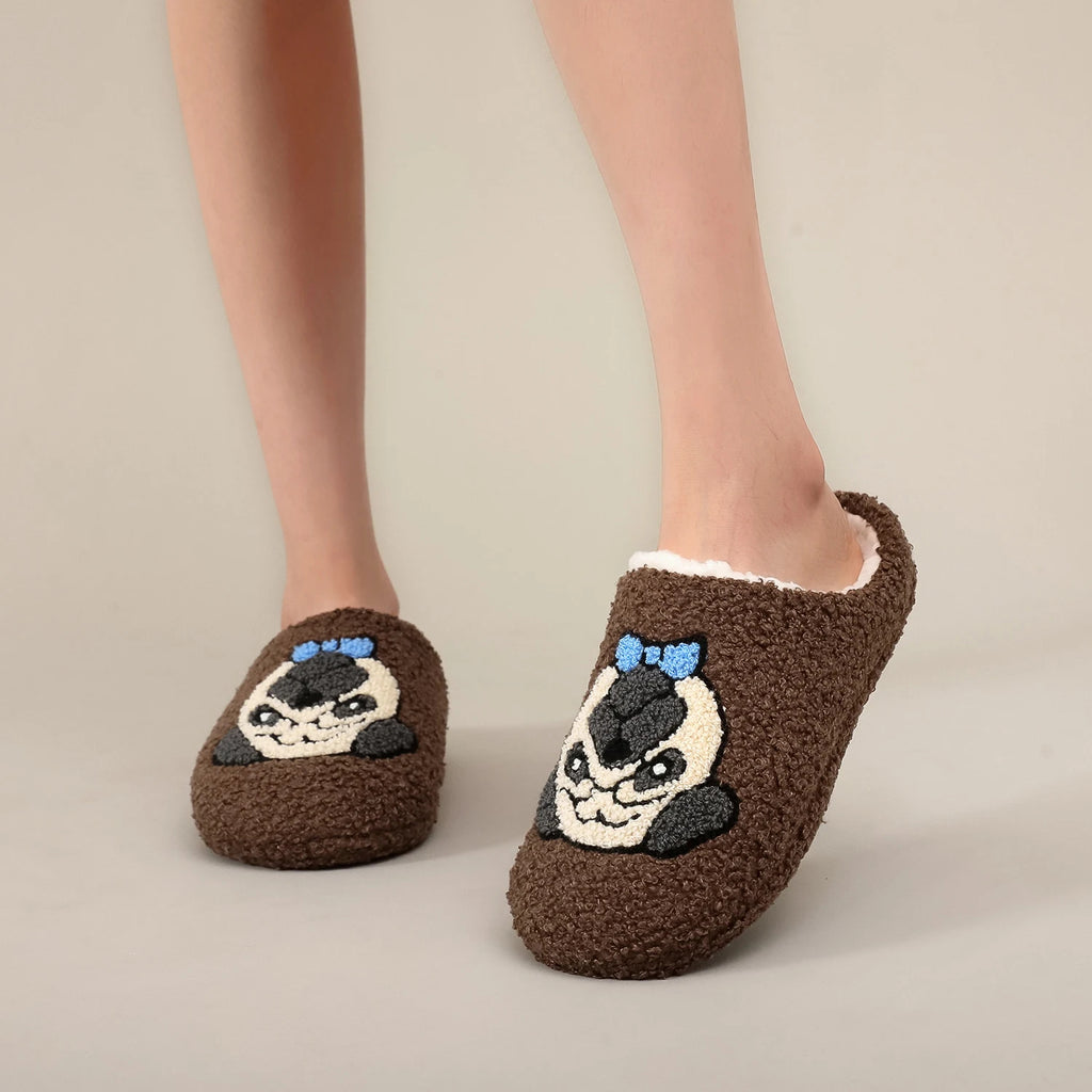 Pug Face Soft Slippers