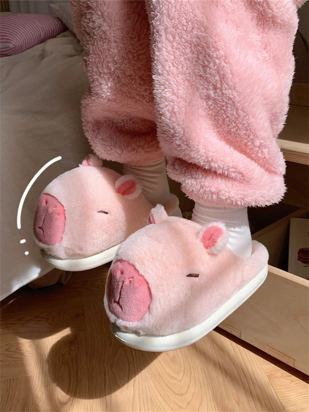 Big Capybara Soft Slippers