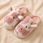Cow Fluffy Slippers